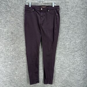 Jennifer Lopez Jeans Women 12 Black Denim Dark Wash Mid Rise Super Skinny Casual